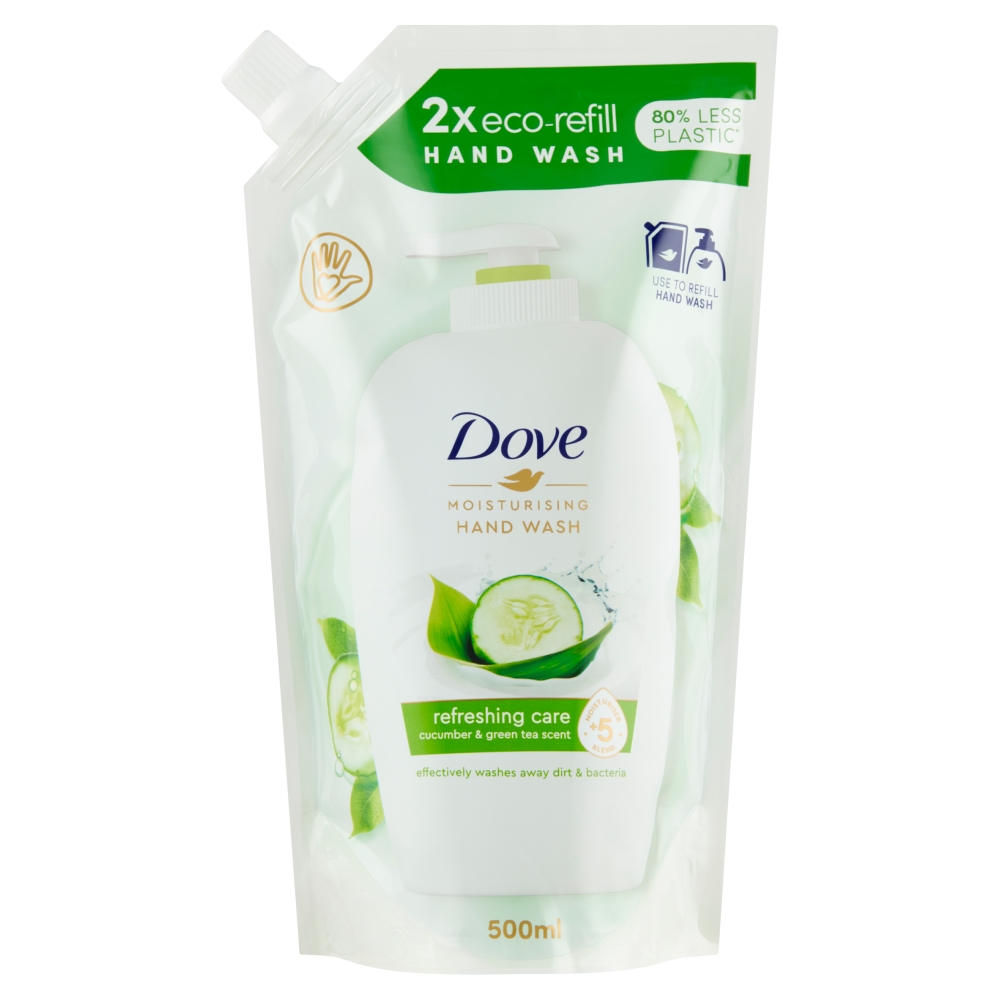 Dove tekuté mýdlo Go fresh touch okurka a zelený čaj náhradní náplň 500 ml