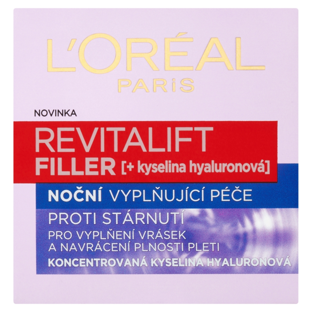 Levně L'Oréal Revitalift Filler Anti-ageing Cream SPF50 pleťový krém noční 50 ml