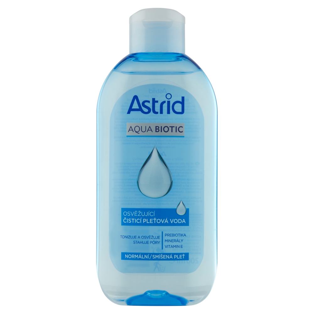 ASTRID AQUA BIOTIC čistící pleťová voda, normální a smíšená pleť, 200 ml
