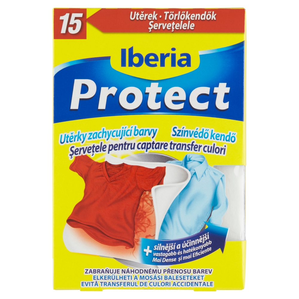 Levně Iberia Utěrky do Praní 15ks Protect zachycující barvy