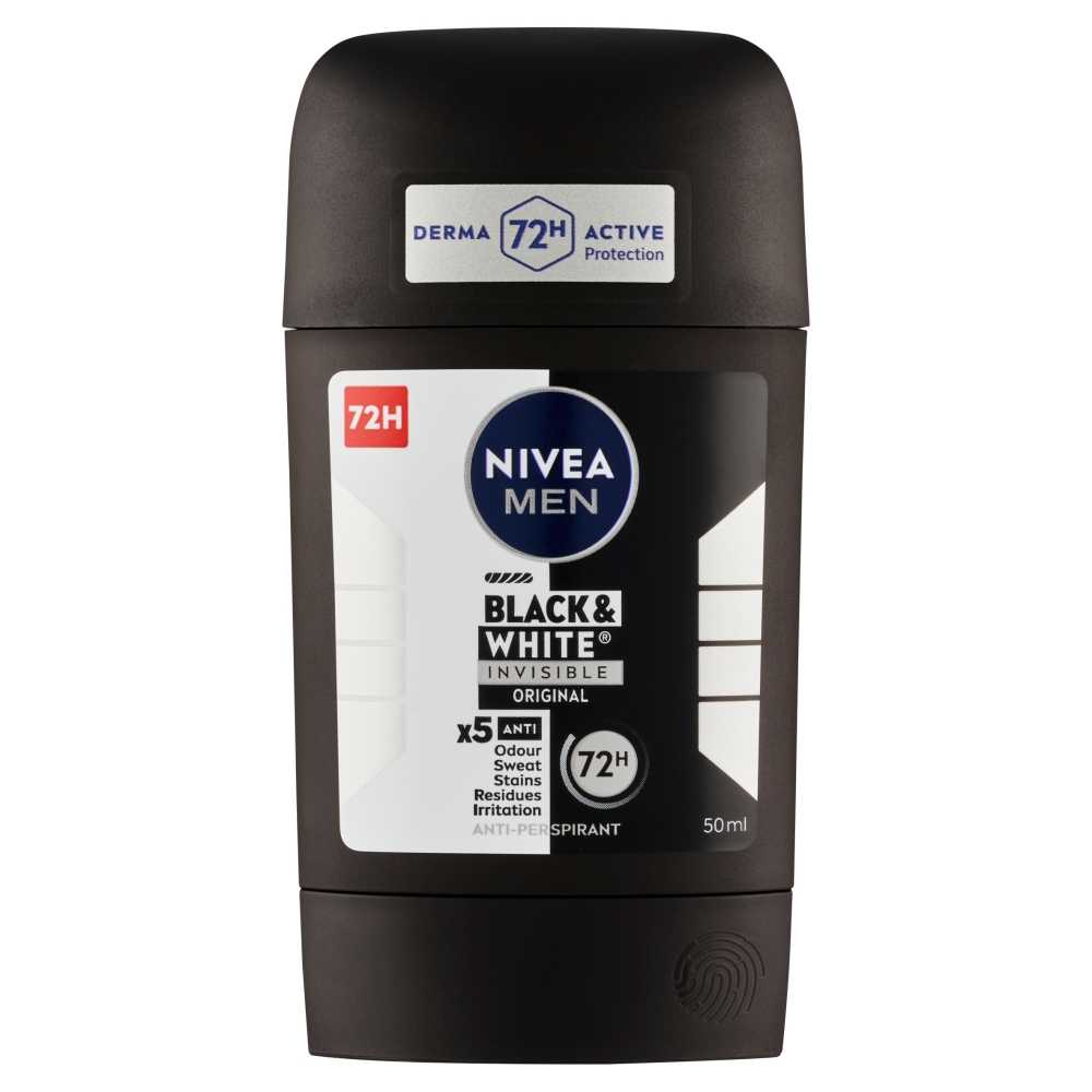 Levně Nivea Stick Men 50ml B&W Invisible Original