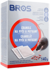 BROS Rodenticid granule na myši a potkany 7 x 20 g