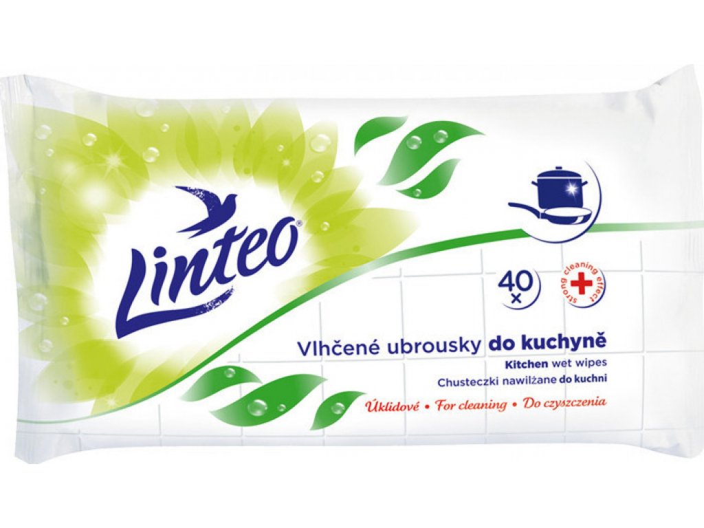 LINTEO Vlhčené ubrousky do kuchyně 40ks