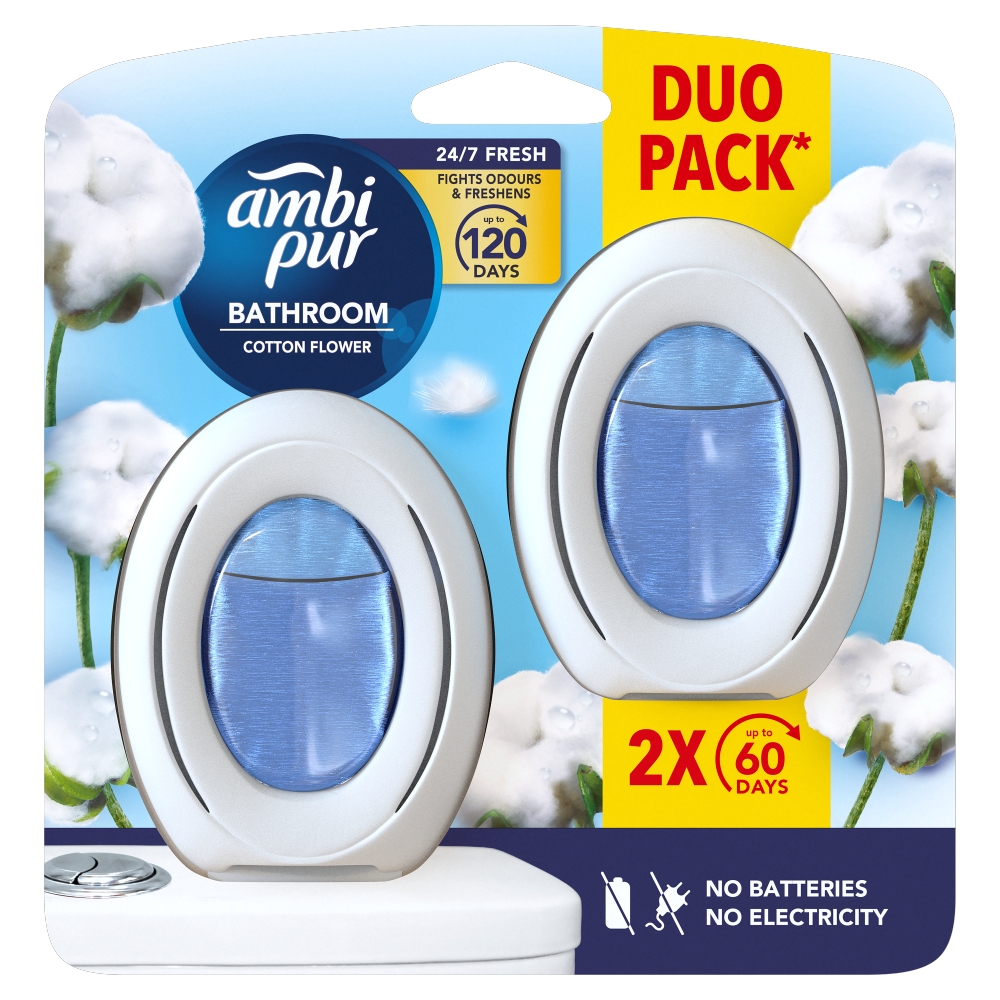 Levně Ambi Pur Bathroom Cotton Fresh Osvěžovač Vzduchu 2 X