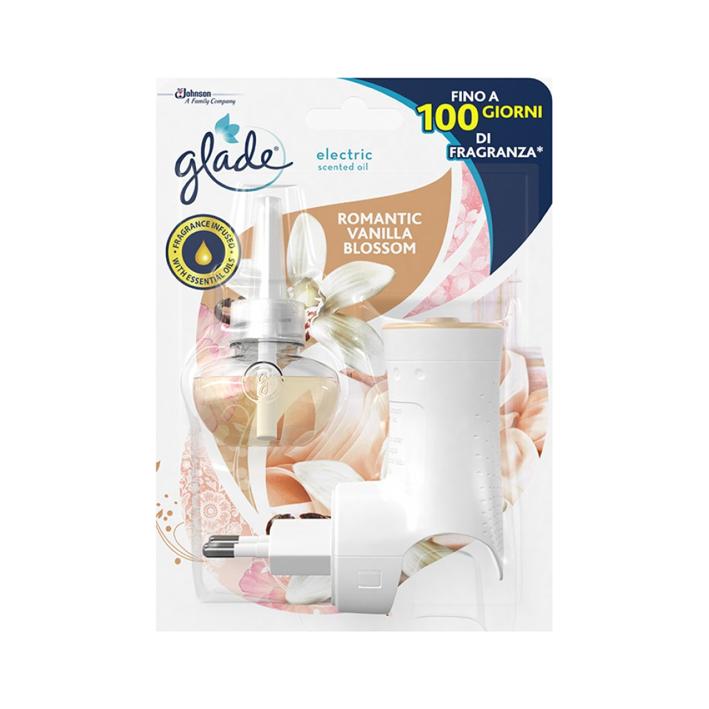 S.C.Johnson Glade Electric Scented Oil Romantic Vanilla Blossom elektrický osvěžovač vzduchu strojek s tekutou náplní 20 ml