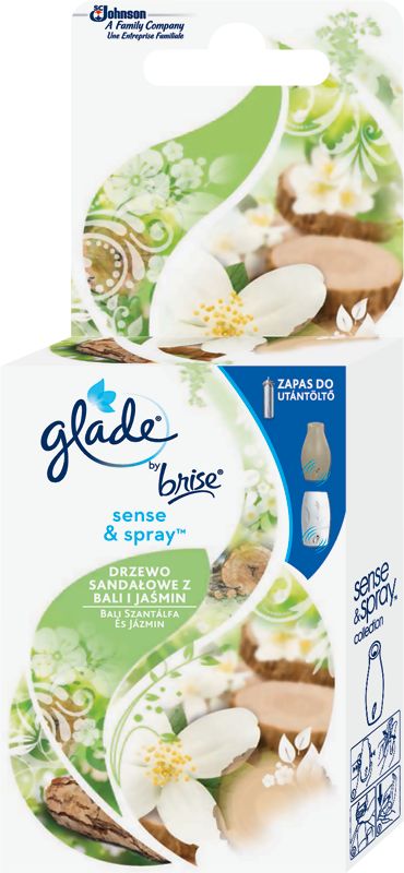 Glade by Brise Sense & Spray náplň santalové dřevo Jasmín 18ml