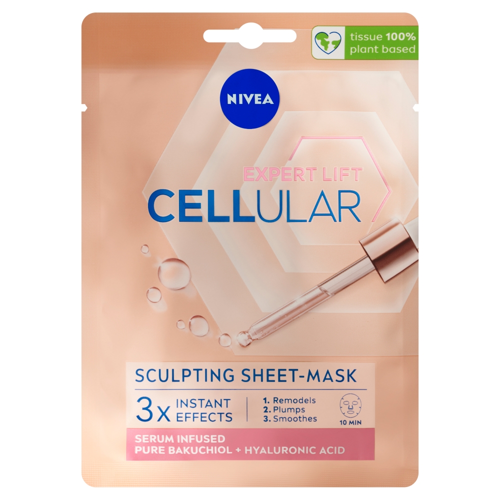 Levně Nivea Cellular Expert Lift Remodelační 10minutová textilní kryomaska 1 ks