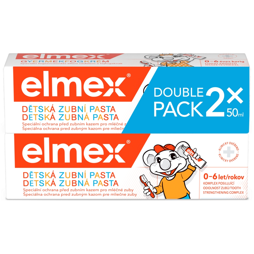 Levně Elmex dětská zubní pasta Kids Duopack 2 x 50 ml
