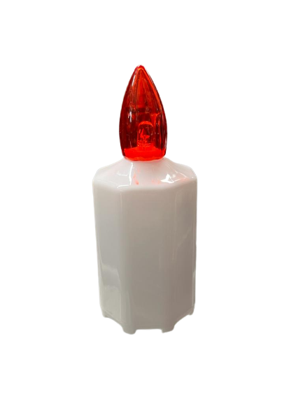 LED hřbitovní svíčka červená včetně baterií 1ks Akce!