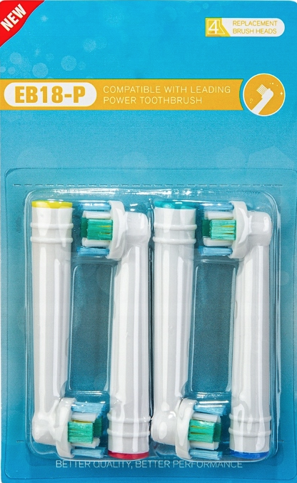 Náhradní hlavice EB18-P 4ks kompatibilní s Oral-B Genius, Oral-B SmartSeries, Oral-B PRO a Oral-B Vitality