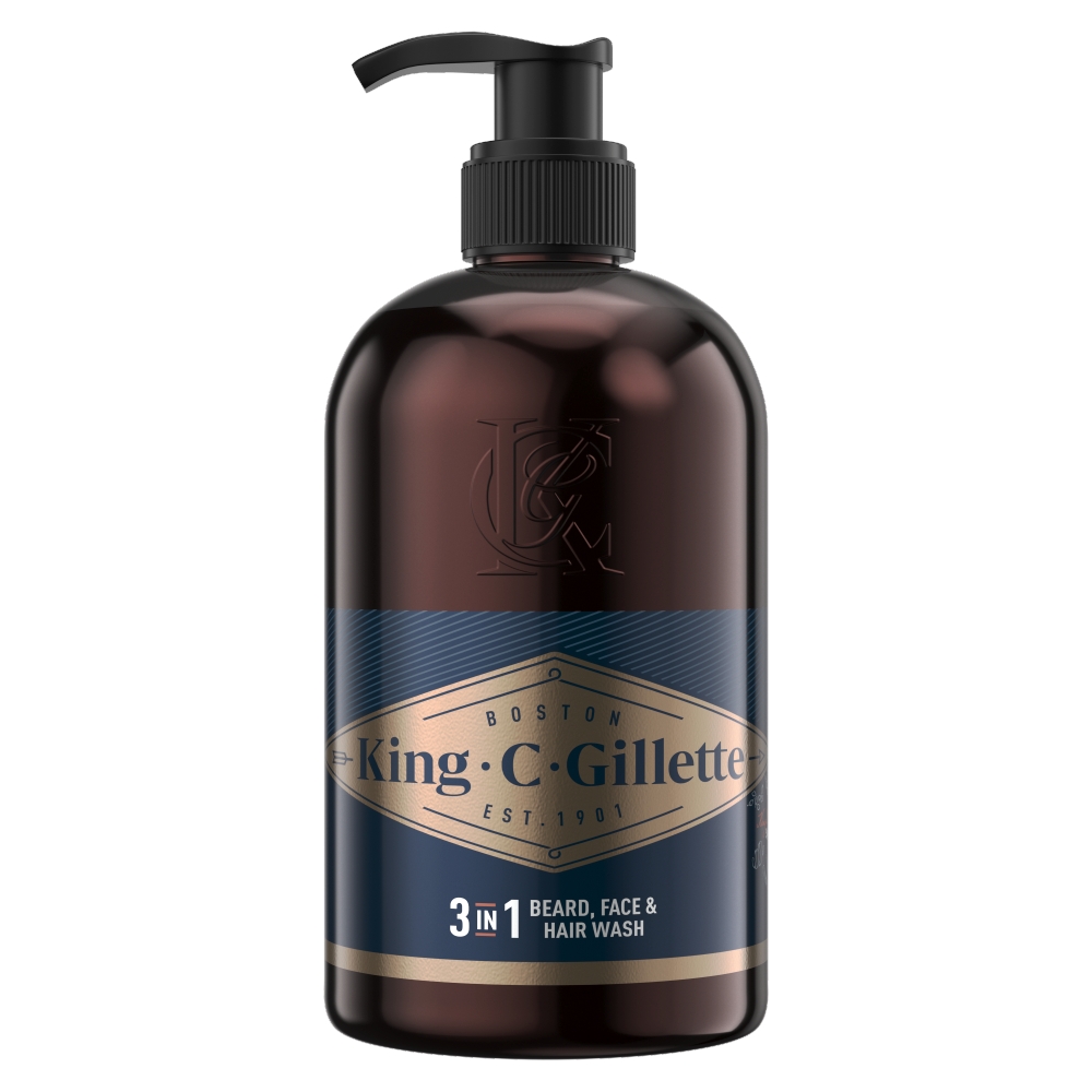 Gillette King C. Beard & Face Wash šampon na vousy 350 ml