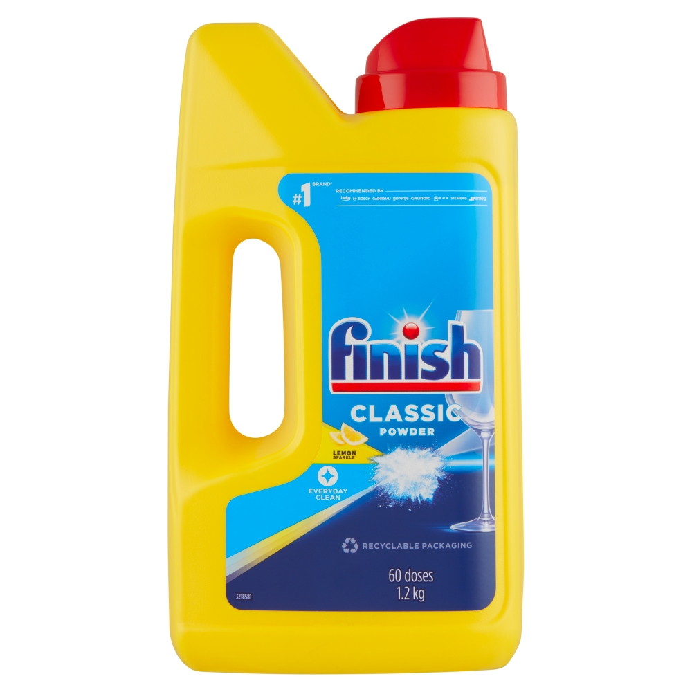 Finish Classic prášek do myčky nádobí Lemon Sparkle 1,2 kg