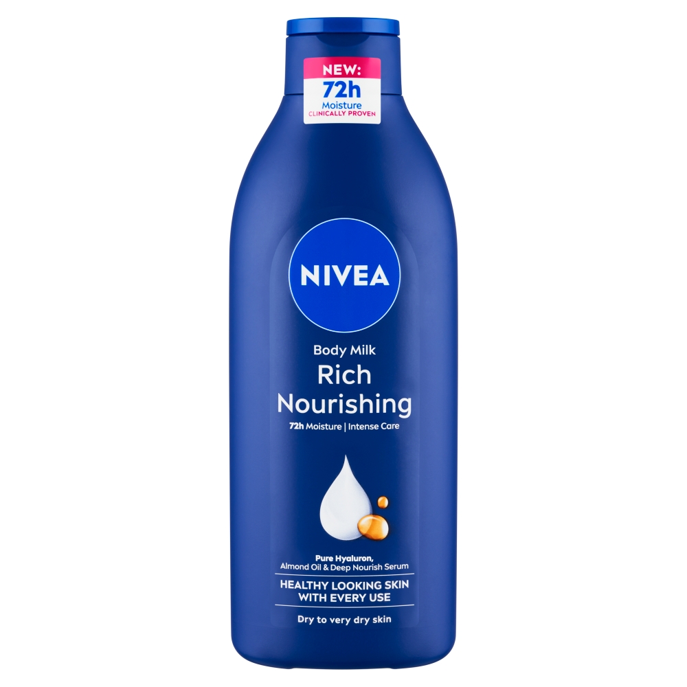 Nivea Body Milk Rich Nourishing vyživující tělové mléko pro suchou pokožku 400 ml