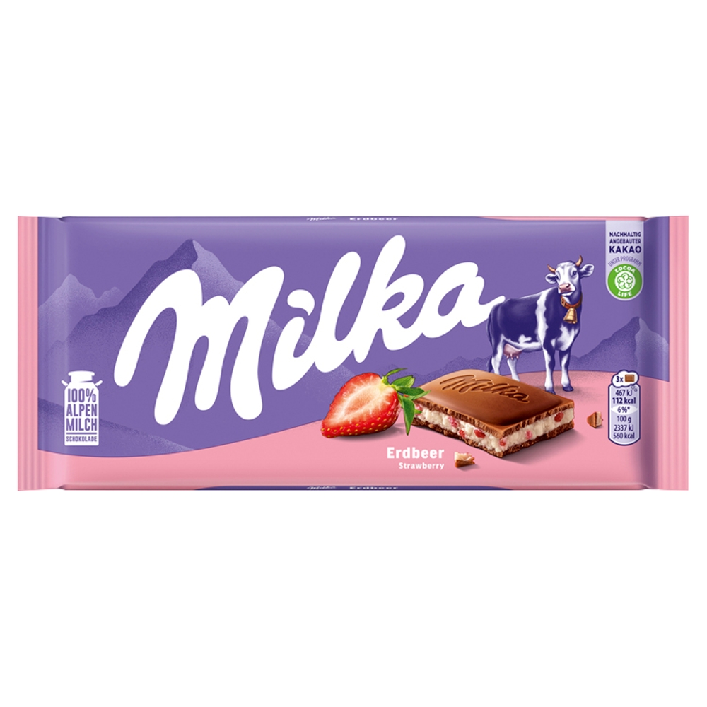 Levně Milka Strawbery 100 g