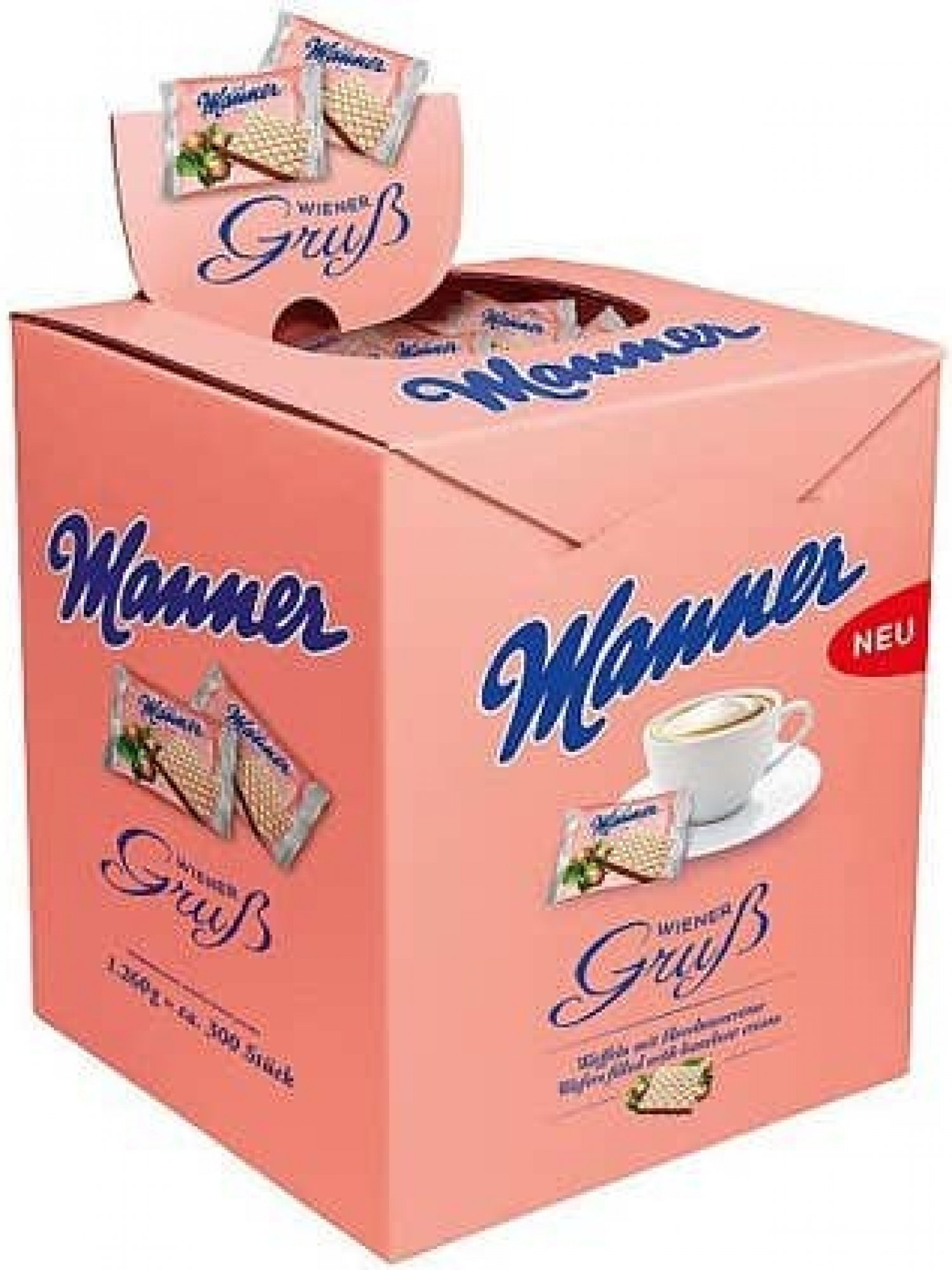 Levně Manner Oplatky ke kávě 300 x 4,2 g