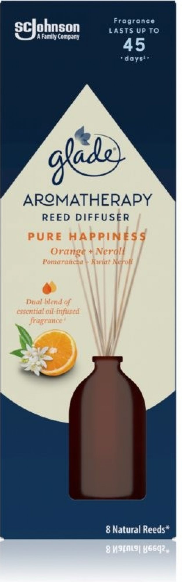 Glade Aromatherapy Reed Diffuser Pure Happiness aroma difuzér vonné tyčinky 80 ml