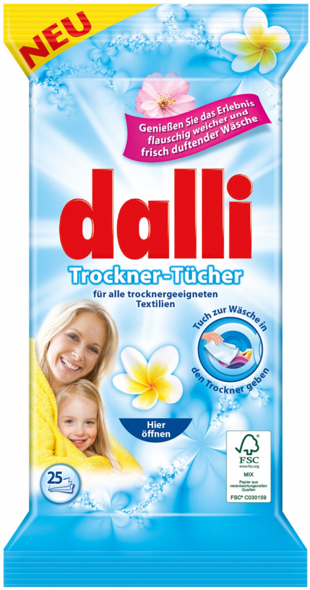 Dalli Vlhčené ubrousky do sušičky 25 ks