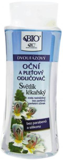 Bione Cosmetics Světlík Lékařský dvoufázový odličovač make-upu na obličej a oči 255 ml