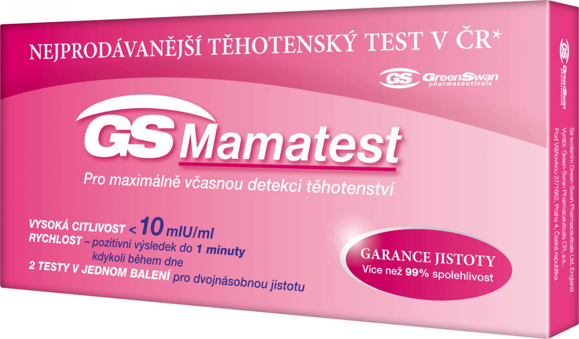 Levně GS Mamatest 10 těhotenský test 2 ks