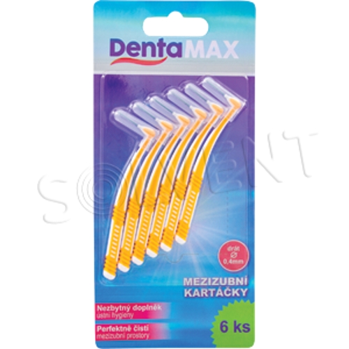 Dentamax mezizubní kartáčky zahnuté 0,4 mm 6 ks