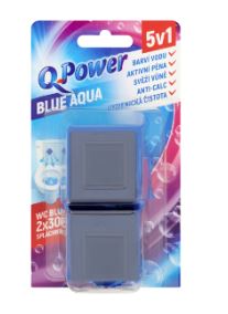 Q-Power Tuhý blok do nádržky WC Blue Water 2 ks