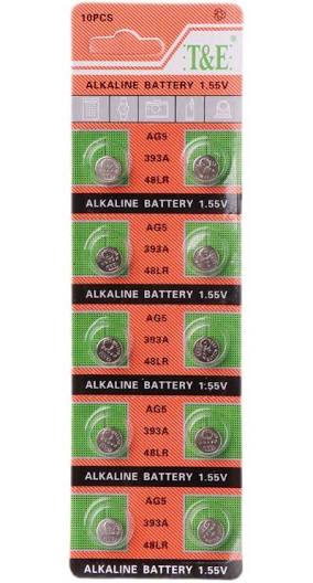 T&E Alkalická baterie LR48-LR754-AG5-393-AG5-LR48-10B-G5