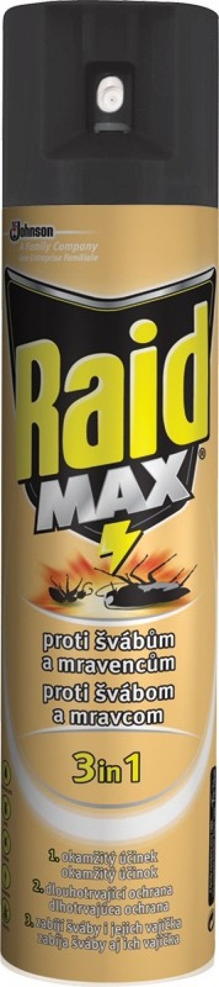 S.C. Johnson Raid Max proti švábům a mravencům 3v1 400 ml