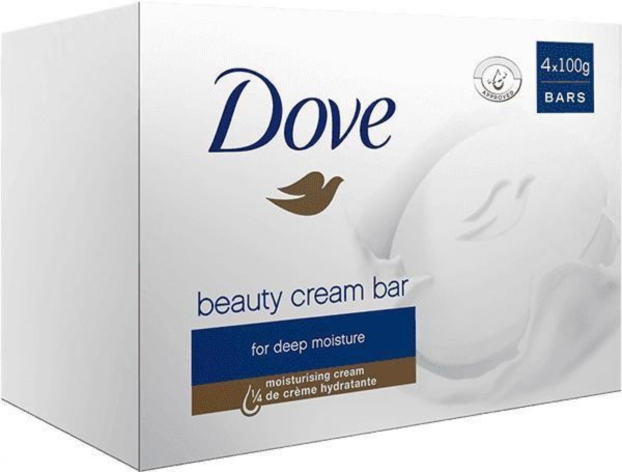 Dove Beauty Cream Bar toaletní mýdlo 4 x 90 g
