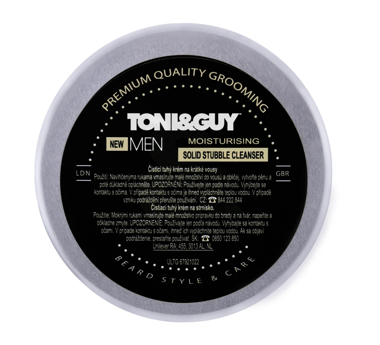 Toni & Guy Čisticí tuhý krém na krátké vousy (Moisturising Solid Stubble Cleanser) 75 ml