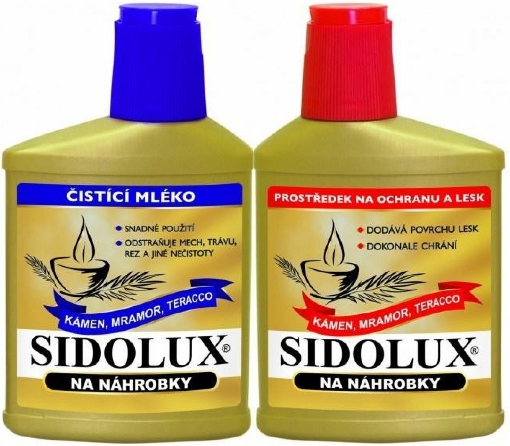 Sidolux Z na náhrobky leštěnka 330 g  čistící mléko 250 ml
