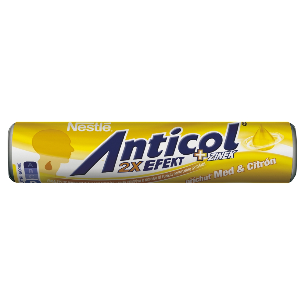 Anticol Med a citrón mentolové bonbóny s náplní