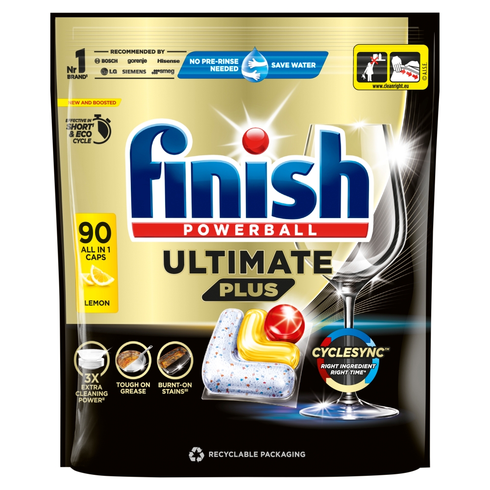 Levně Finish Ultimate PLUS lemon kapsle do myčky nádobí 90 ks