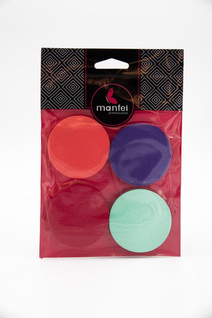 Houbičky kruh  na make-up manfei 4ks