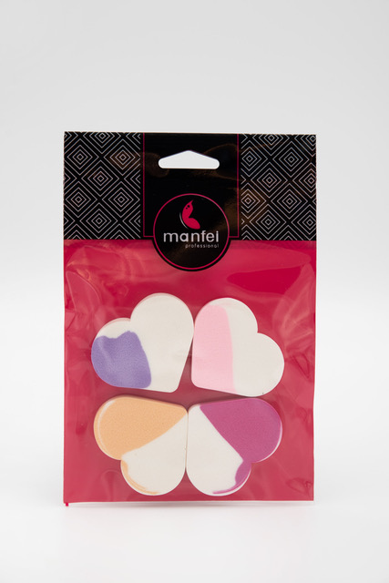 Houbičky srdce na make-up manfei 4ks