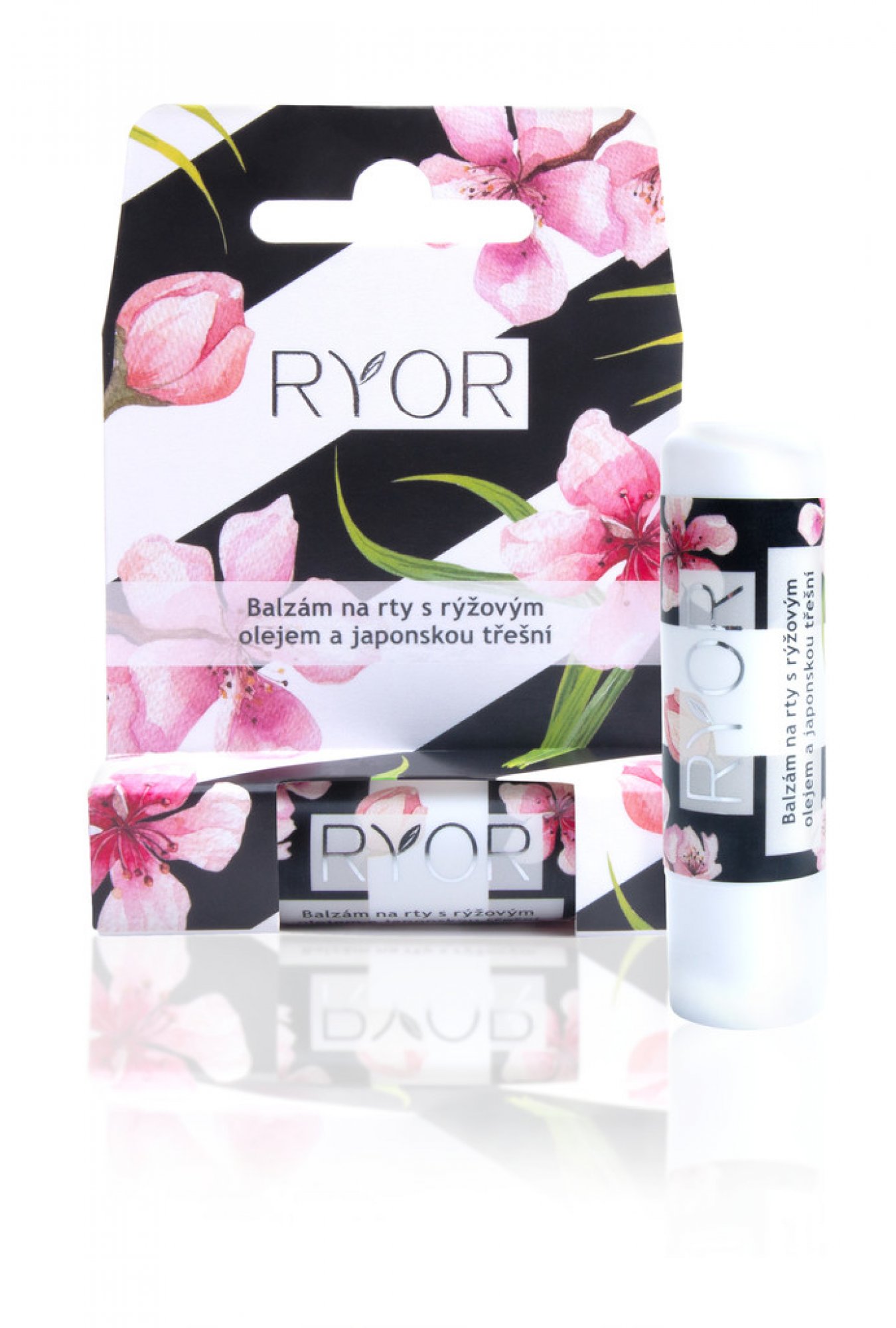 Ryor balzám na rty s rýžovým olejem a japonskou třešní 4,5 g