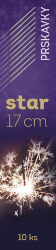 Drutep Prskavky STAR 17cm
