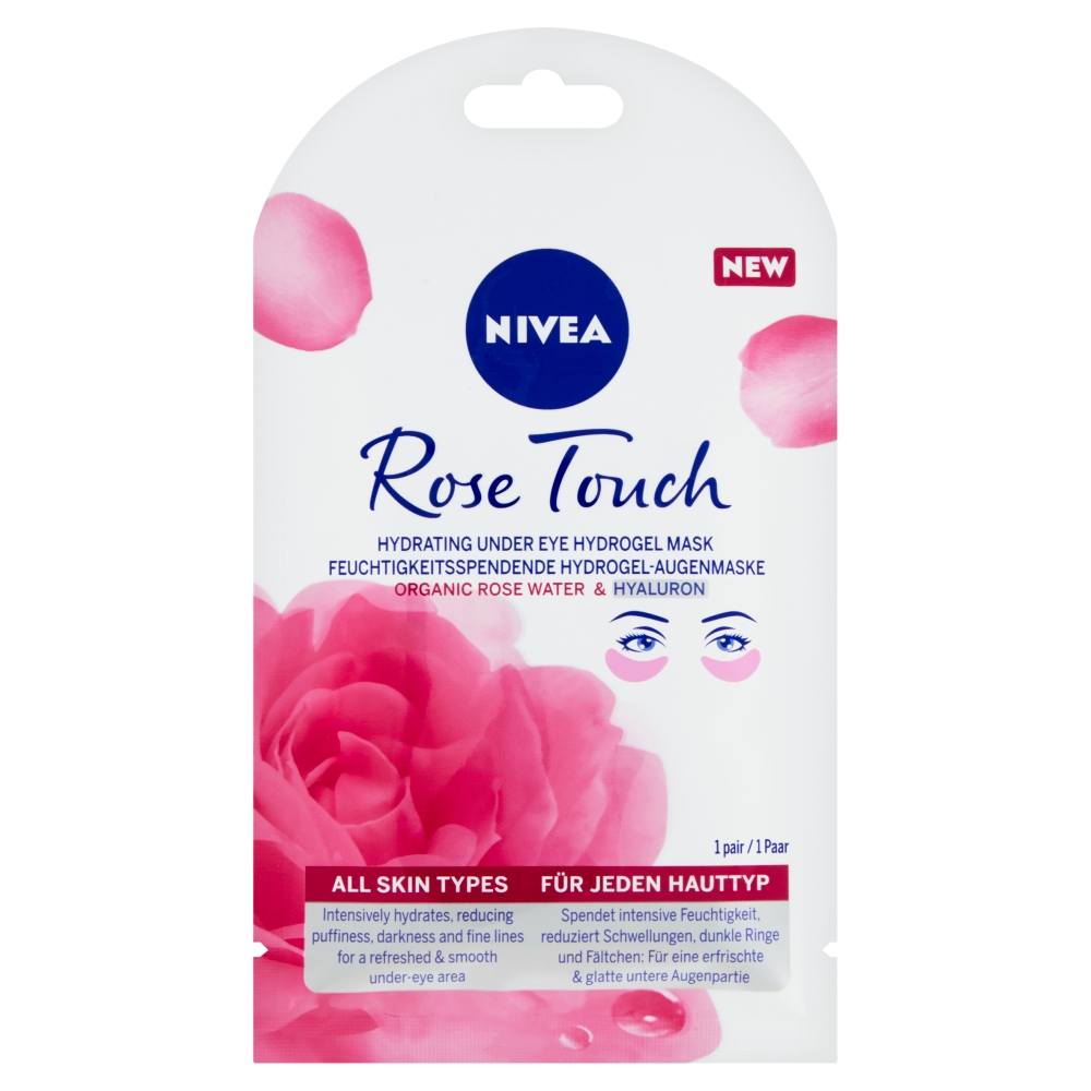 Levně Nivea Rose Touch 10minutová hydratační maska pod oči 1 pár