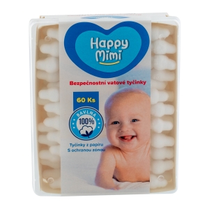 Happy Mimi dětské vatové tyčinky 60ks