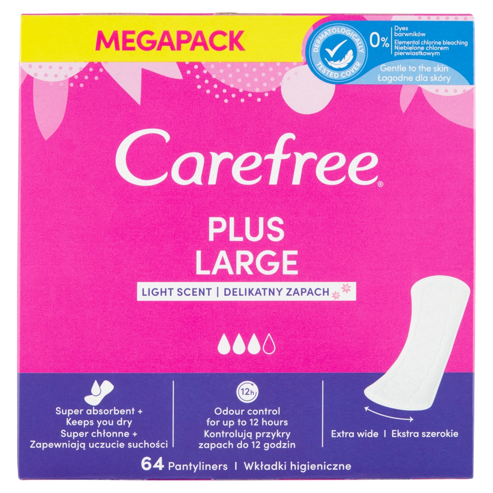 Carefree Large  slipové vložky 64 ks