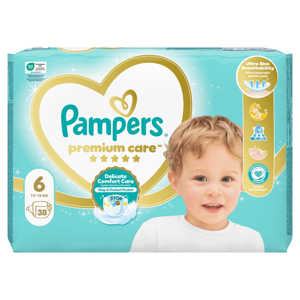 Levně Pampers Premium Care S6 38 ks
