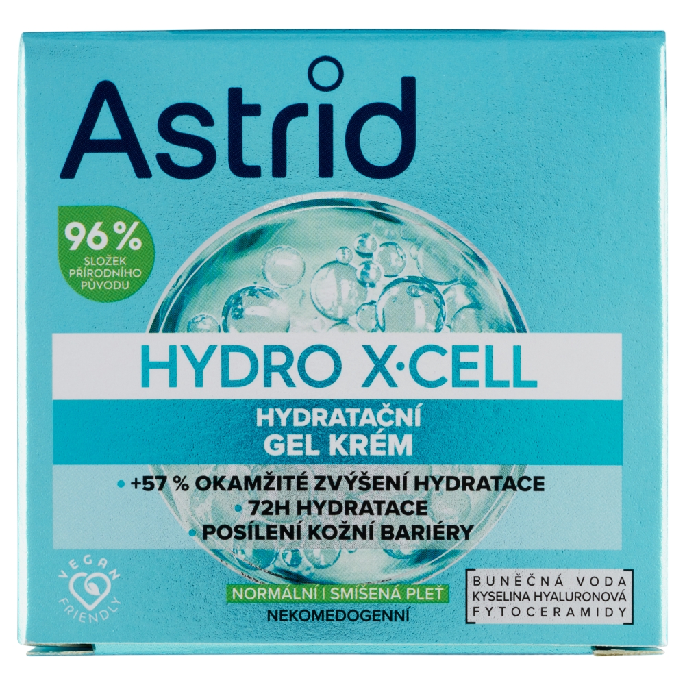 Astrid Hydro X-Cell hydratační gel krém pro normální a smíšenou pleť 50 ml