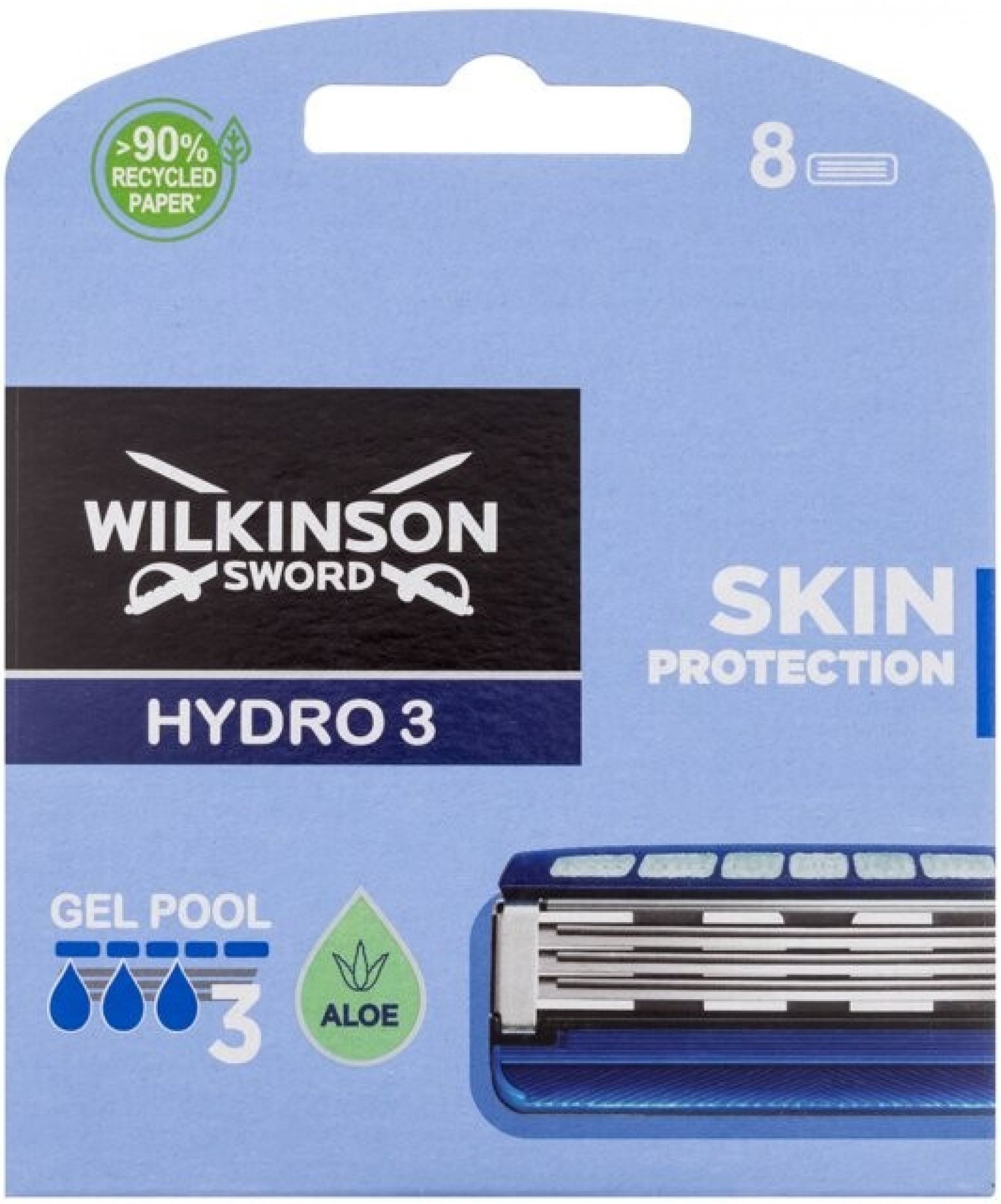 Wilkinson Sword Hydro 3 Skin Protection 8 ks hlavic