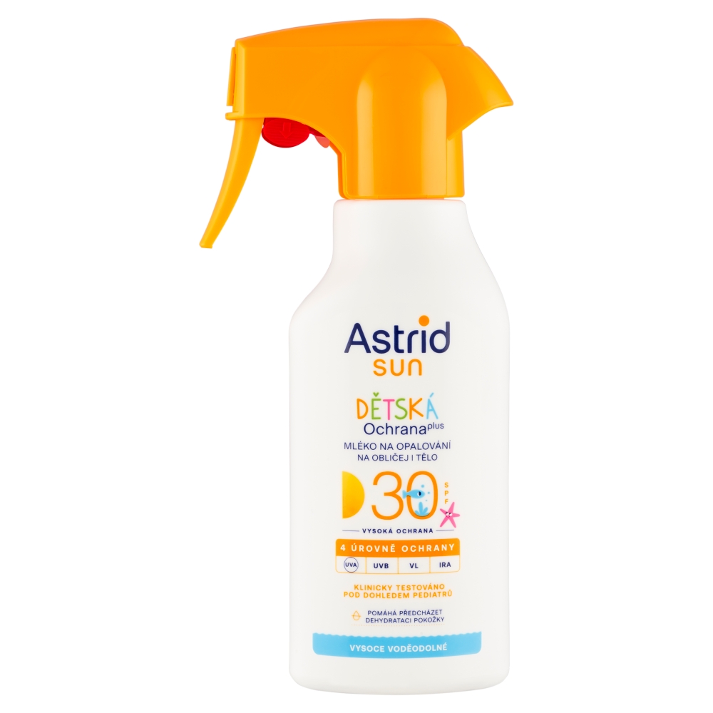 Sarantis Astrid SUN Dětské mléko ve spreji na opalování SPF 30 200 ml
