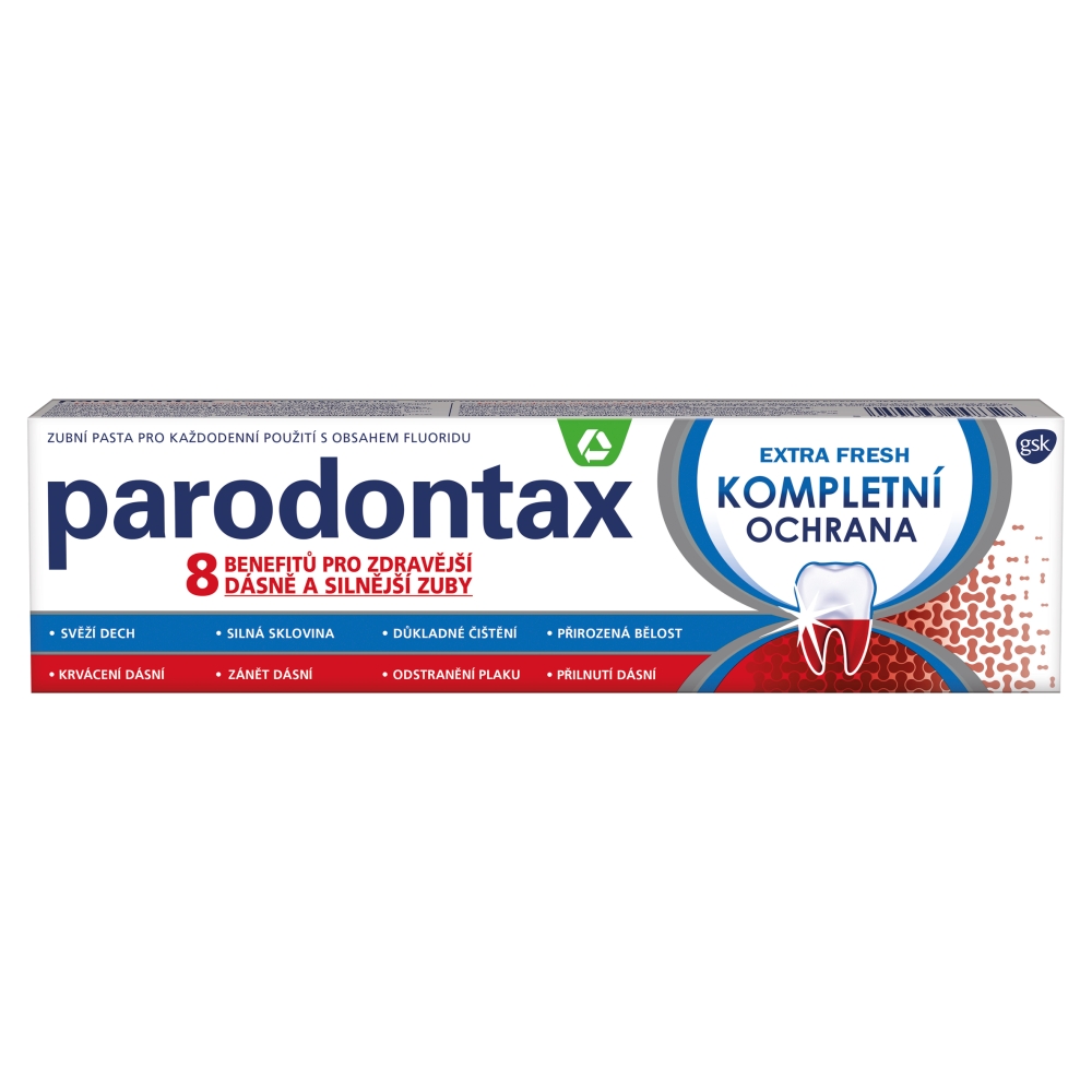 Levně Glaxosmithkline Consumer Parodontax Kompletní ochrana EXTRA FRESH zubní pasta 3x75 ml