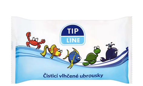 Tip Line detské čistiace vlhč.obrúsky 60