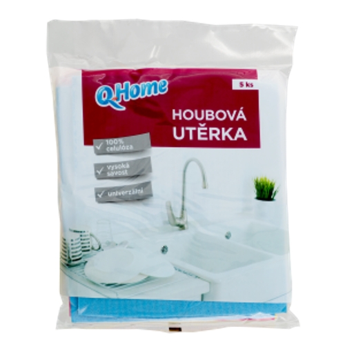 Q Home houbová utěrka (5ks/bal)
