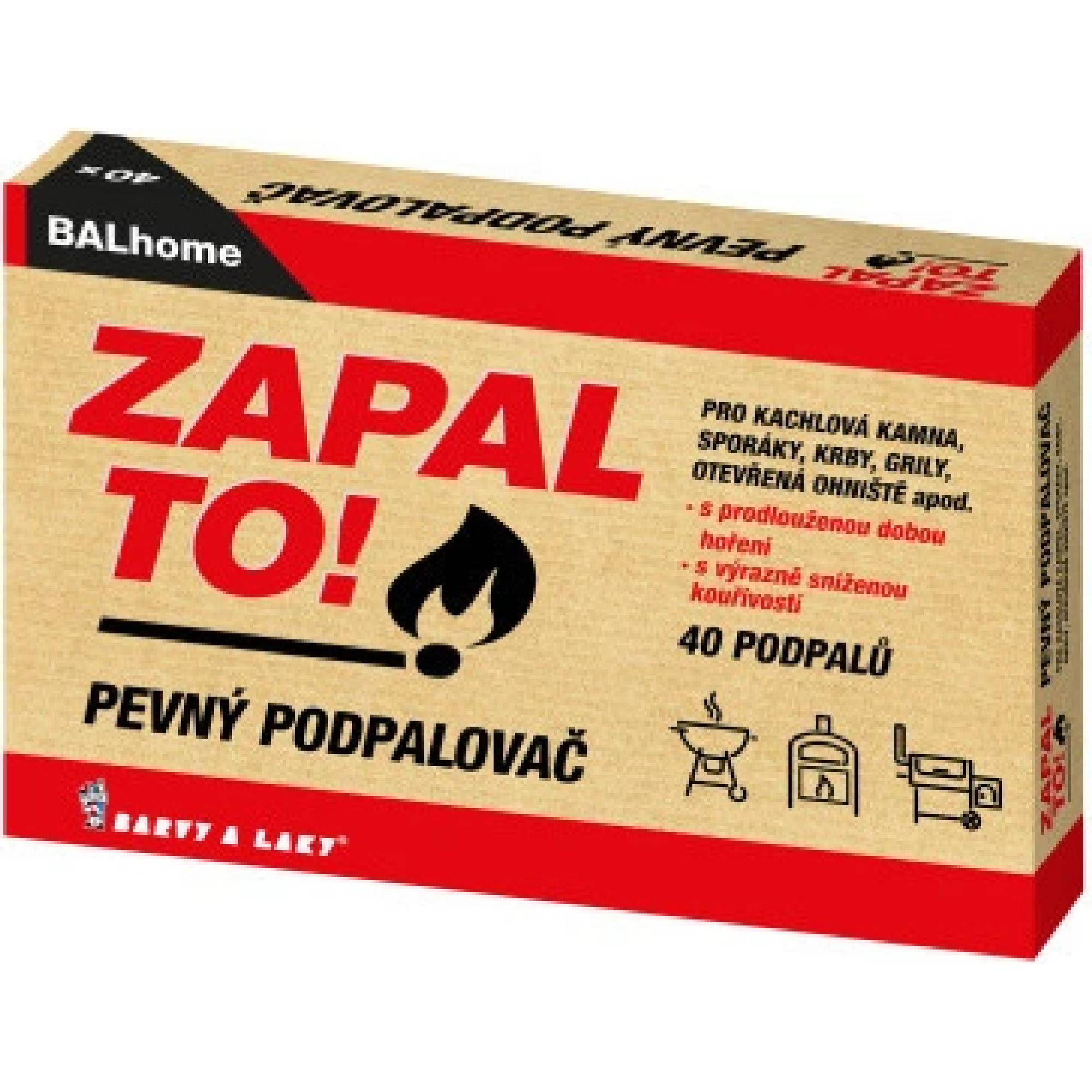 PODPALOVAČ - ZAPAL TO PEVNÝ KRABIČKA  40 podpalů