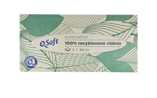 Q Soft kapesník (80ks/kra) 3vrstvý Recyklovaný box