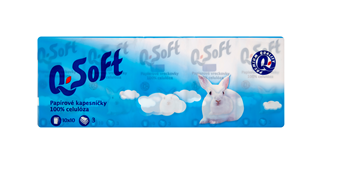 Q Soft kapesník (10x1Oks/fol) 3vrstvé