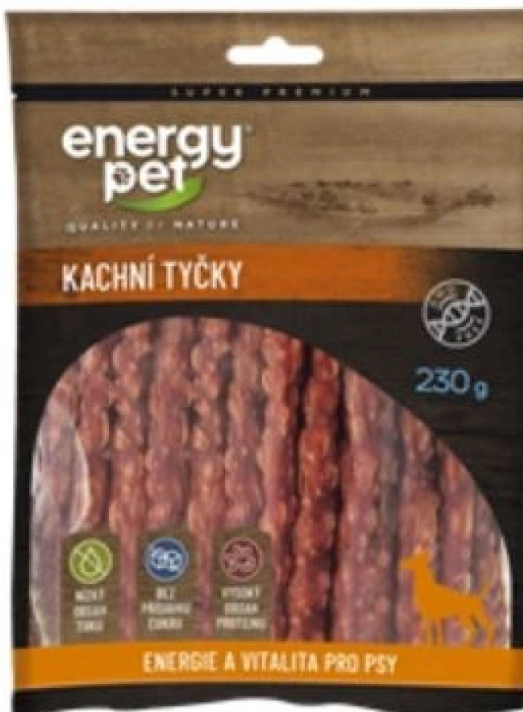 Energy Pet kachní tyčky pěnové 230g